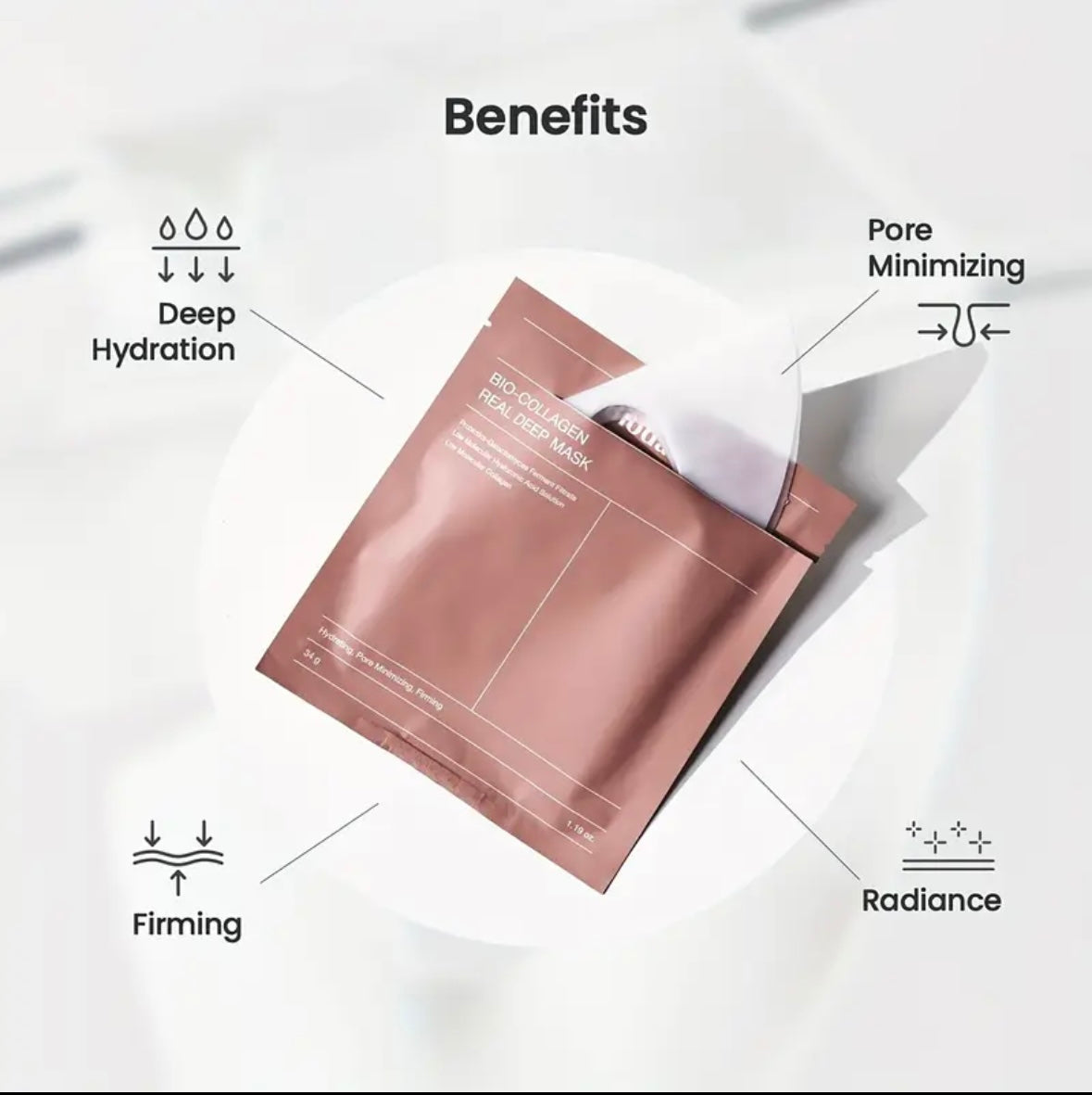 Bio-Collagen ansiktsmask 4 st